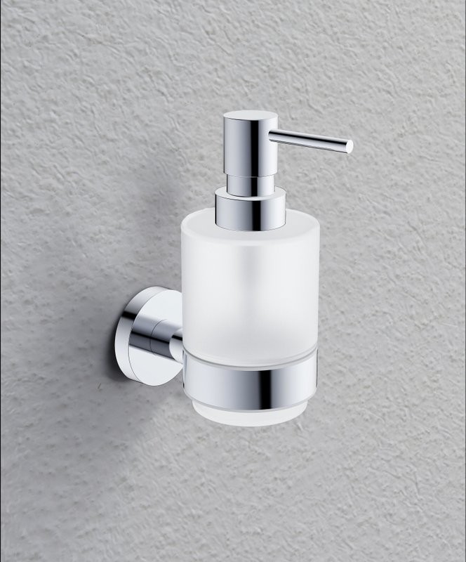 Дозатор для жидкого мыла AQUAme AQM7213CR настенный, хром, белый