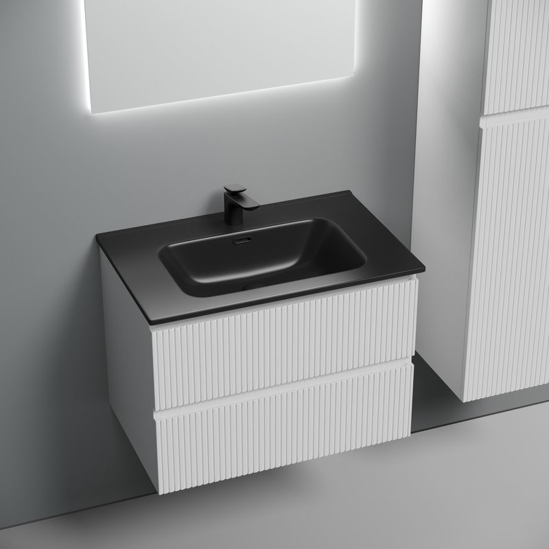 Тумба с раковиной Sancos Snob T 70 bianco, раковина CN7007MB