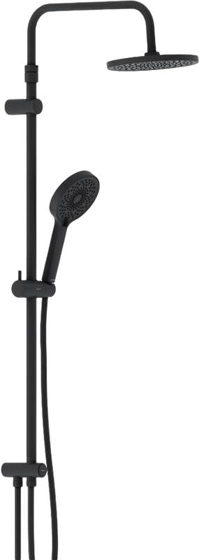 Душевой комплект Смеситель для душа Damixa Scandinavian Pure 362000300 черный + Стойка Apollo 947000300 черная матовая