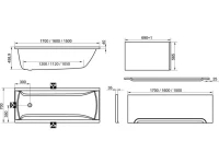 Акриловая ванна Ravak Classic 170x70 см, пристенная, белая, на ножках