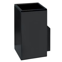 Стакан для ванной Colombo Design MiniQ B5002.GM настенный, черный, пластиковый Стакан для ванной Colombo Design MiniQ B5002.GM настенный, черный, пластиковый