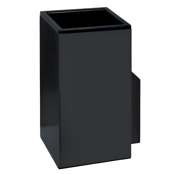 Стакан для ванной Colombo Design MiniQ B5002.GM настенный, черный, пластиковый