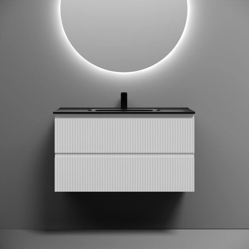 Мебель для ванной комнаты Sancos Snob R 90 bianco, раковина CN7002MB