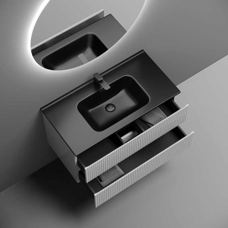 Мебель для ванной комнаты Sancos Snob R 90 bianco, раковина CN7002MB