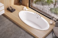 Акриловая ванна Excellent Lumina 190x95 см, отдельностоящая, белая, овальная, с каркасом
