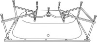 Акриловая ванна Excellent Lumina 190x95 см, отдельностоящая, белая, овальная, с каркасом