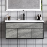 Тумба с раковиной AQUATON Уэльс 100 графит