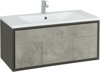 Тумба с раковиной AQUATON Уэльс 100 графит