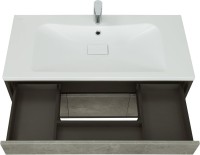 Тумба с раковиной AQUATON Уэльс 100 графит