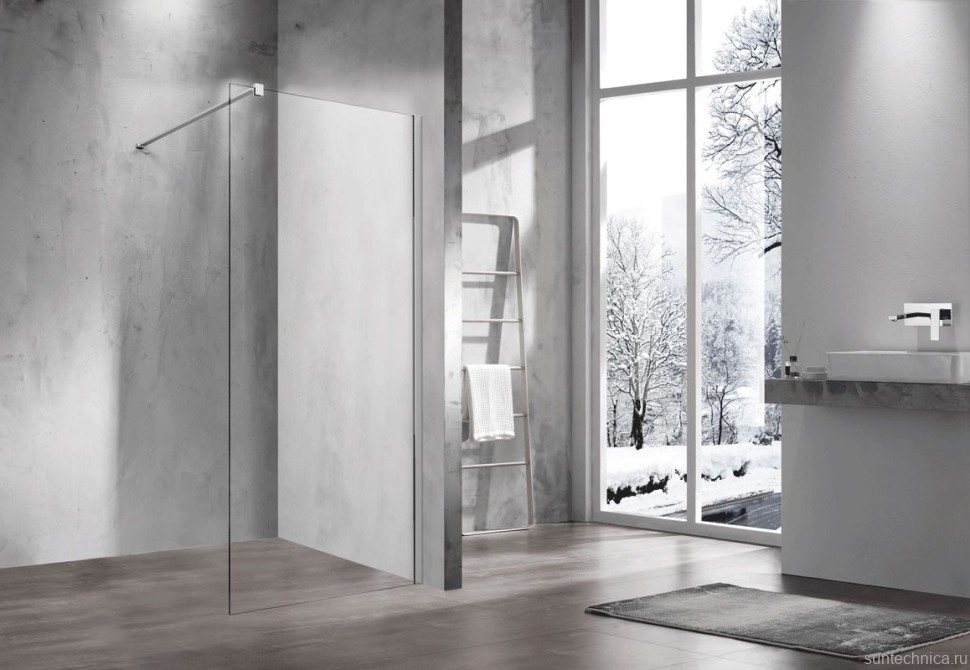 Душевая перегородка Vincea Walk-in VSW-1H800CL 80 см, профиль хром, стекло прозрачное