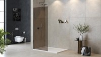 Душевая перегородка Cezares Liberta L-1-TB-90-BR-Cr профиль хром, стекло бронза
