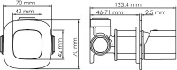 Смеситель для раковины Wasserkraft Naab A8651.314 С ВНУТРЕННЕЙ ЧАСТЬЮ, хром