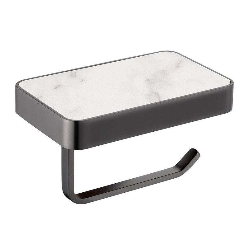 Держатель для туалетной бумаги Abber Westen AA1730NG с полкой для телефона, никель