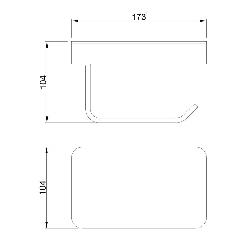 Держатель для туалетной бумаги Abber Westen AA1730NG с полкой для телефона, никель