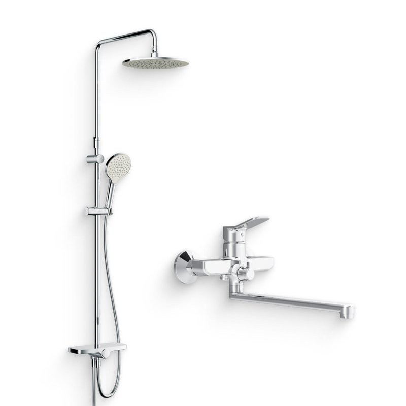 Душевой комплект Смеситель AM.PM F85A90000 + Стойка Like