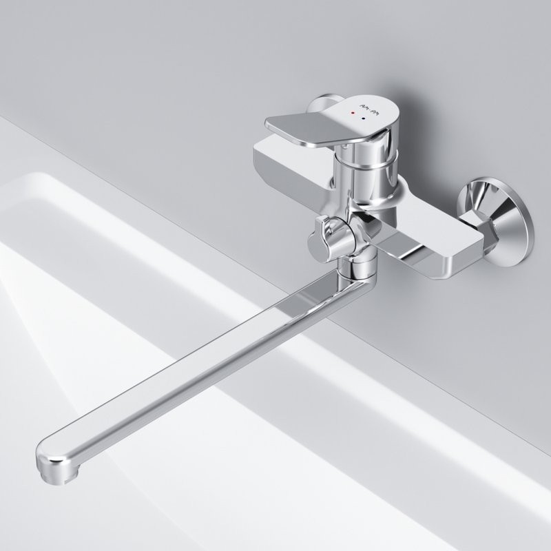 Душевой комплект Смеситель AM.PM F85A90000 + Стойка Like