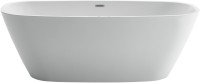 Акриловая ванна BelBagno BB72-1500 150x75 см, отдельностоящая, белая, овальная, с каркасом, со сливом-переливом