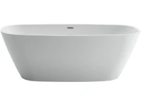 Акриловая ванна BelBagno BB72-1500 150x75 см, отдельностоящая, белая, овальная, с каркасом, со сливом-переливом