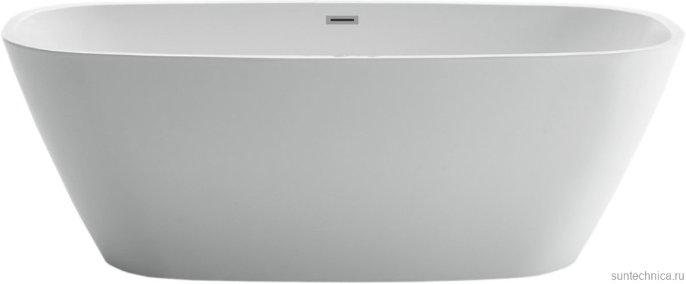 Акриловая ванна BelBagno BB72-1500 150x75 см, отдельностоящая, белая, овальная, с каркасом, со сливом-переливом