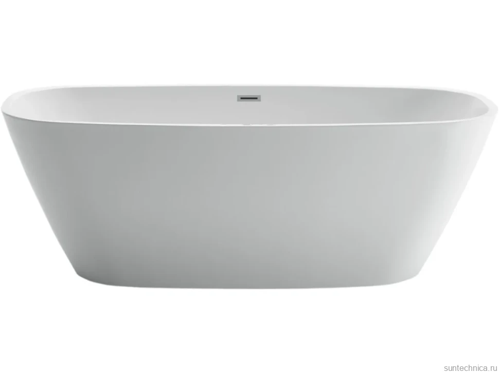 Акриловая ванна BelBagno BB72-1500 150x75 см, отдельностоящая, белая, овальная, с каркасом, со сливом-переливом