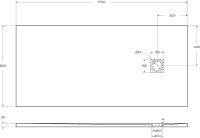 Поддон для душа BelBagno Uno AH 170х80, белый, с сифоном