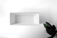 Ванна из искусственного камня AltroBagno Cinzia 090106 170x75 см, отдельностоящая, матовая белая, на ножках, с донным клапаном, с подголовником