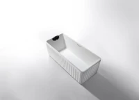 Ванна из искусственного камня AltroBagno Cinzia 090106 170x75 см, отдельностоящая, матовая белая, на ножках, с донным клапаном, с подголовником