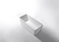 Ванна из искусственного камня AltroBagno Cinzia 090106 170x75 см, отдельностоящая, матовая белая, на ножках, с донным клапаном, с подголовником