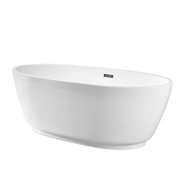 Акриловая ванна Grossman Classic GR-2603 170x80 см, отдельностоящая, белая, овальная, с донным клапаном