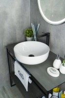 Накладная раковина GID Esfera D1315 42 глянцевая белая, круглая, фаянс