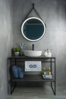 Накладная раковина GID Esfera D1315 42 глянцевая белая, круглая, фаянс