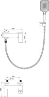 Смеситель для ванны с душем Wonzon & Woghand WW-88639016-MB матовый черный