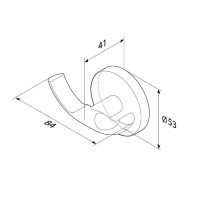 Крючок AM.PM X-Joy A85A35600 хром, на шурупах Крючок AM.PM X-Joy A85A35600 хром, на шурупах