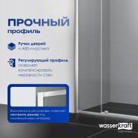 Душевая дверь в нишу Wasserkraft Aula 11P13 110 см