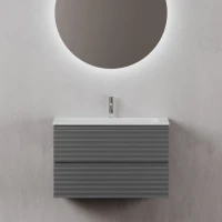Тумба с раковиной Sancos Folk 80 grey soft
