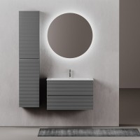 Тумба с раковиной Sancos Folk 80 grey soft