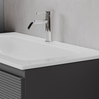 Тумба с раковиной Sancos Folk 80 grey soft