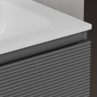 Тумба с раковиной Sancos Folk 80 grey soft