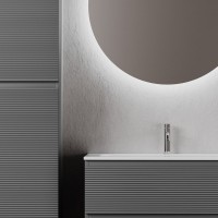 Тумба с раковиной Sancos Folk 80 grey soft