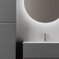 Тумба с раковиной Sancos Folk 80 grey soft