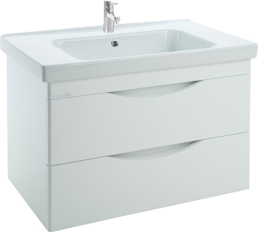 Тумба с раковиной Bellezza Санриса 100 подвесная, белая