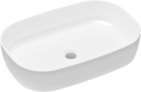 Комплект Накладная раковина Lavinia Boho Bathroom Sink Slim 33311003 + Донный клапан Wellsee Drainage System 182138000 матовый белый + Сифон 182108000 белый
