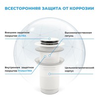Комплект Накладная раковина Lavinia Boho Bathroom Sink Slim 33311003 + Донный клапан Wellsee Drainage System 182138000 матовый белый + Сифон 182108000 белый