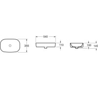 Комплект Накладная раковина Lavinia Boho Bathroom Sink Slim 33311003 + Донный клапан Wellsee Drainage System 182138000 матовый белый + Сифон 182108000 белый