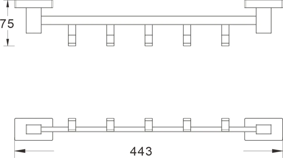 Крючок Shevanik SG5651T оружейная сталь, на шурупах