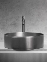 Накладная раковина AltroBagno Costoso 001006 MtGr 40 оружейная сталь, круглая, нержавеющая сталь
