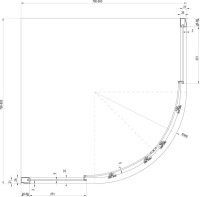 Душевой уголок Ravak Blix BLCP4-80 Sabina Transparent, профиль белый