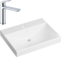 Комплект Раковина Lavinia Boho Bathroom Sink 33311012 + Смеситель Wellsee ICON! for life 182301000 хром