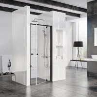 Душевая дверь в нишу Ravak Pivot PDOP1-80 Transparent, профиль черный