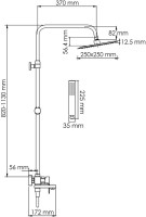 Душевая стойка Wasserkraft Abens 2000 A277.255.218.BM черная